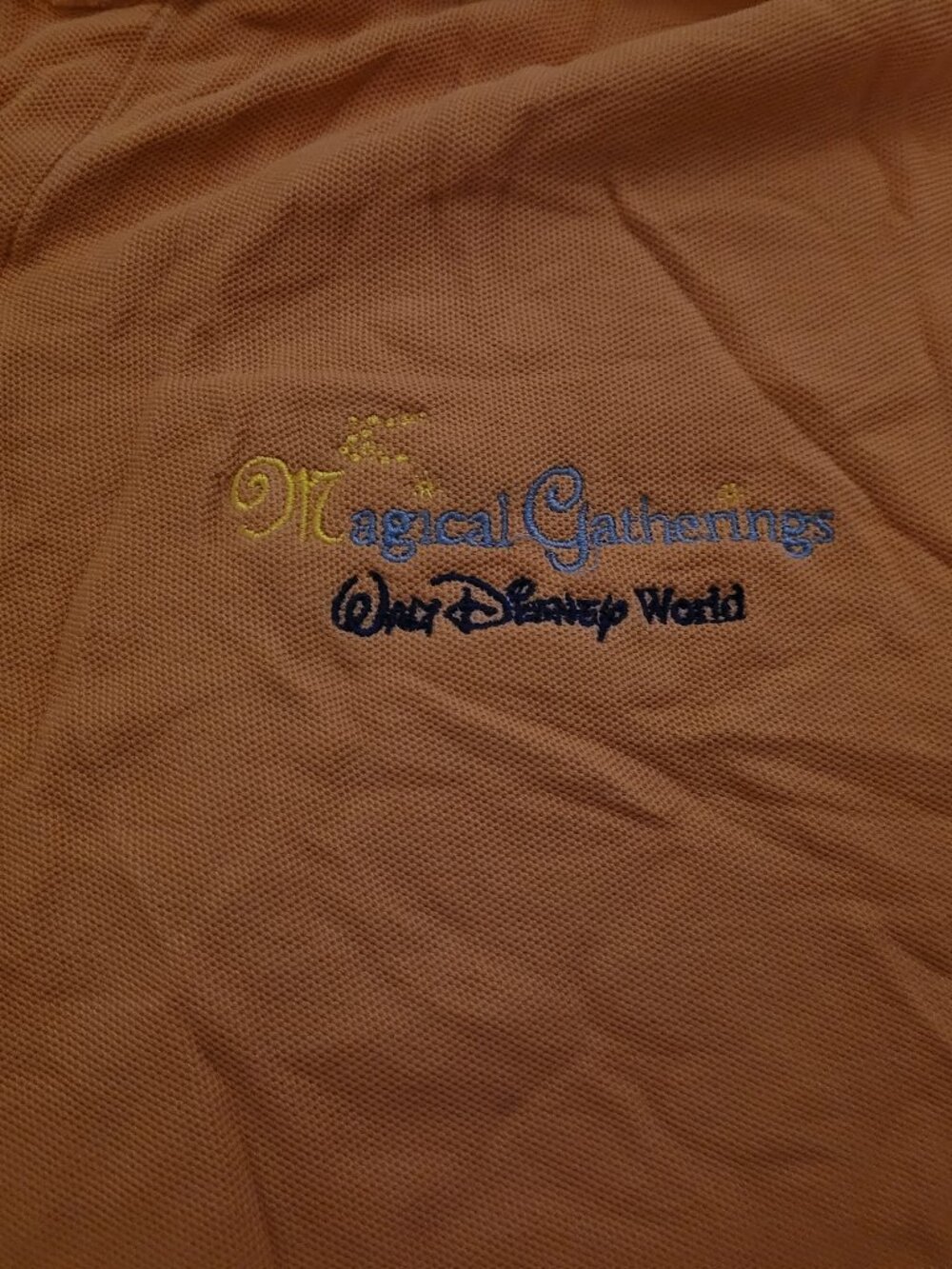 Walt Disney World Magical Gatherings Orange Polo Shirt